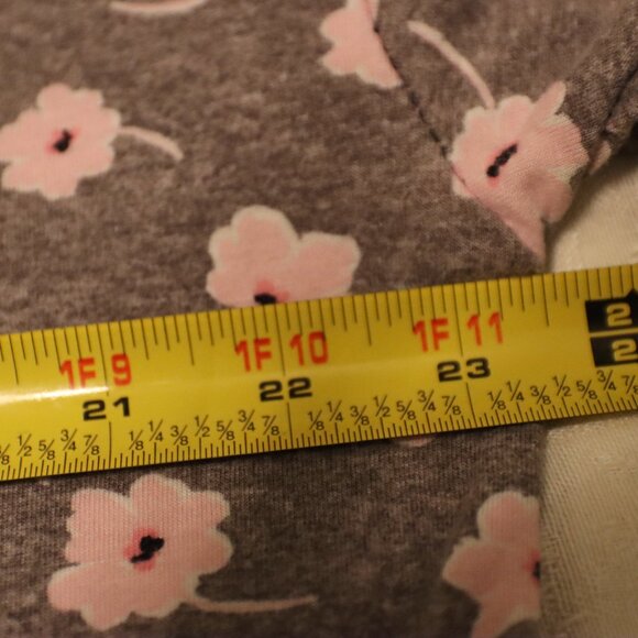 JoySpun Pajama Set Grey and Pink Short Sleeve Top and Drawstring Waist Short XL - Picture 13 of 16